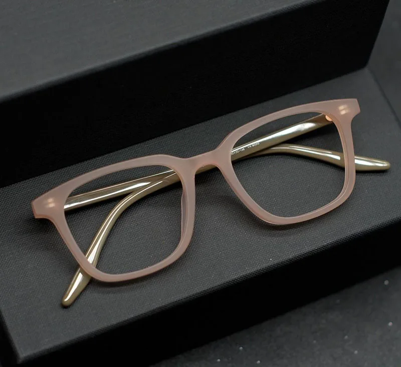2PCS Fashion Myopia Optical Eyeglasses Unisex Classic Square Glasses Frame Women Men TR90 Ultralight Prescription Eyewear
