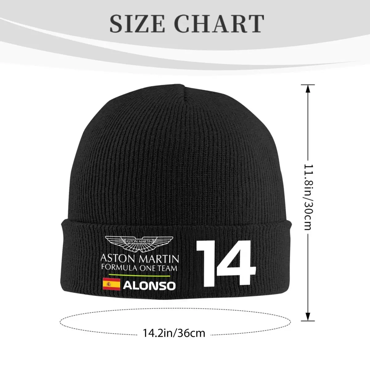 Fernando Alonso Aston Martin Hat Autumn Winter Skullies Beanies Warm Team Cap Female Male Acrylic Knitted Hat