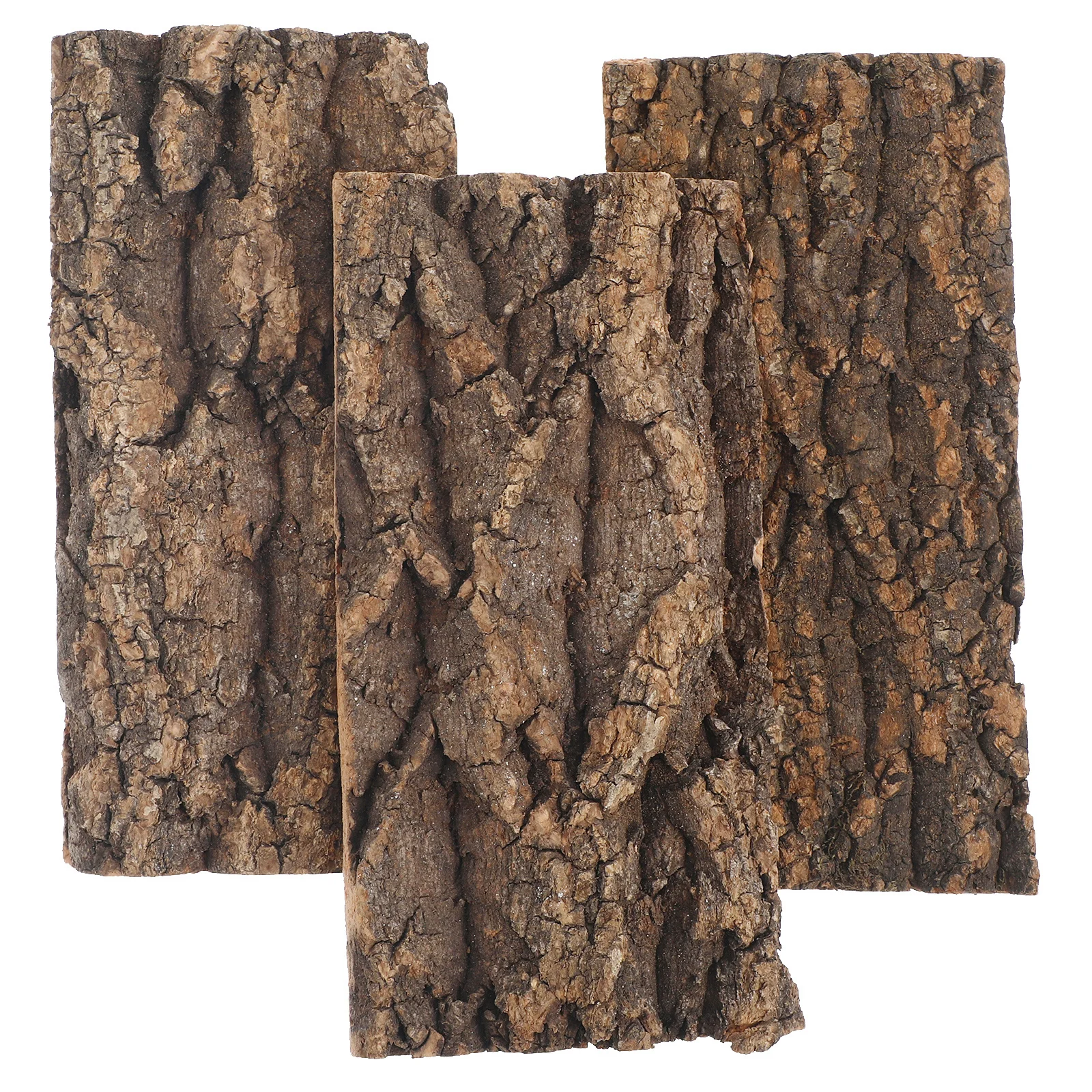 

3pcs Tree Bark Decor Natural Cork Background For Aquarium Reptile Tank Desktop Decor Fish Tank Accessories Home Aquarium Barks