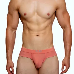 Men's Underwear Solid Color U Convex Design Triangle Pants Male Basic Wear Underpants