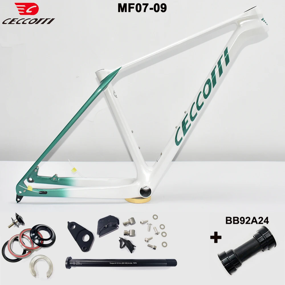 CECCOTTI Newest Color 29er MTB Frame Full Inner Cable Model Desgin 148mm Boost And BB92 Carbon MTB 29 Frames