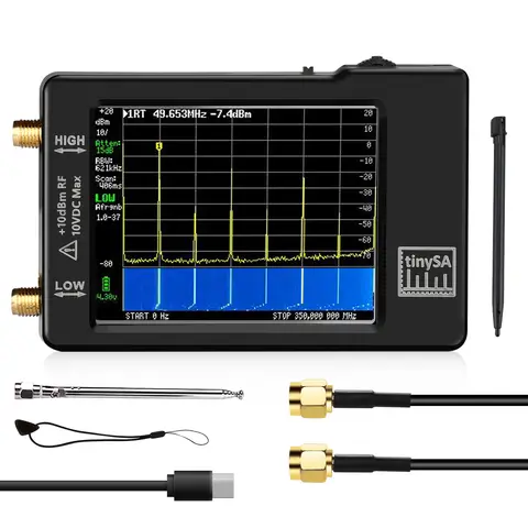 업그레이드 핸드 헬드 소형 스펙트럼 분석기, TinySA 2.8 인치 디스플레이, 100kHz ~ 960MHz, ESD 보호 버전 V0.3.1 _ E Best5