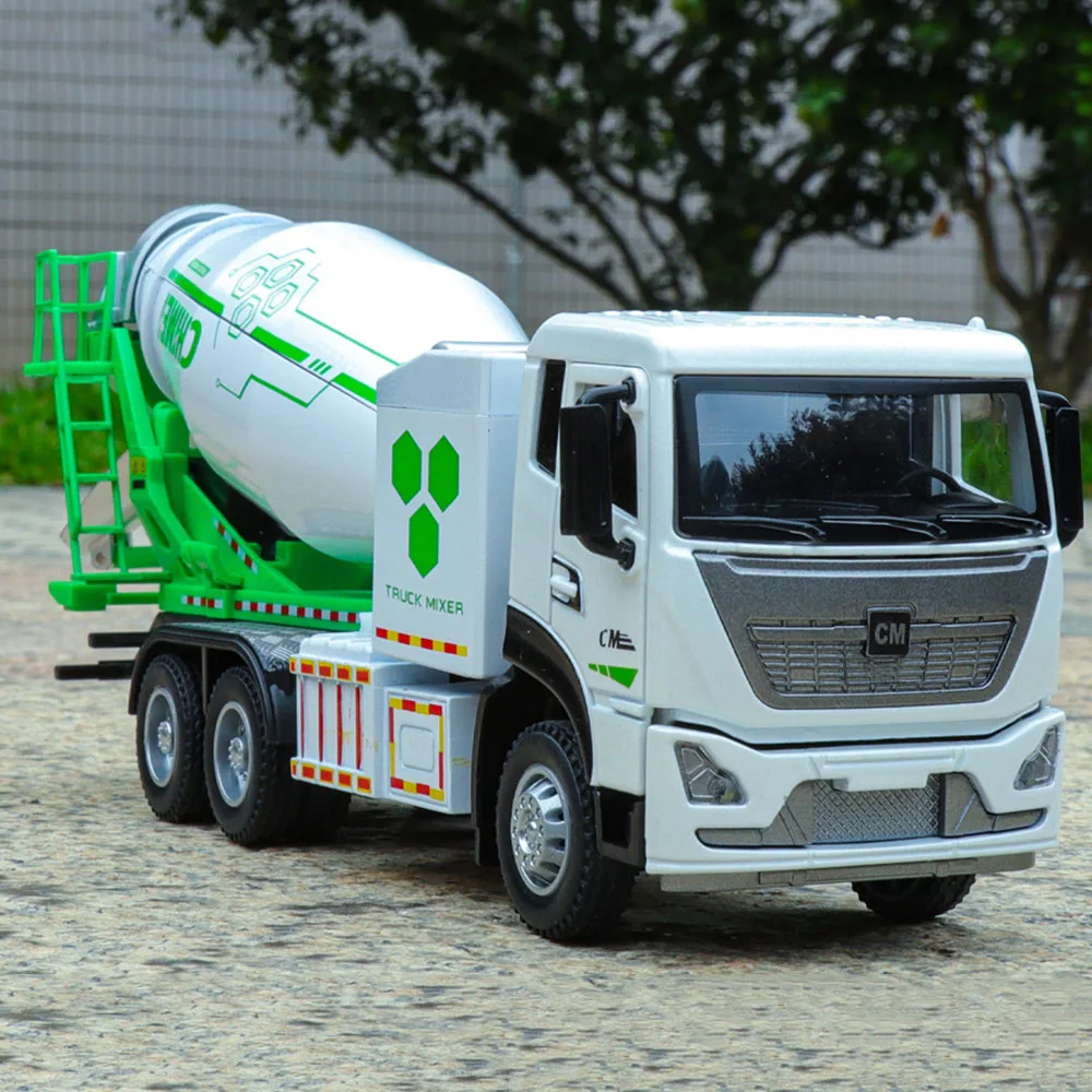 

1:32 Electric Concrete Mixer Truck Model Toy Cars Alloy Diecast with Light Sound Miniature Engineering Vehicle Collect Souvenirs