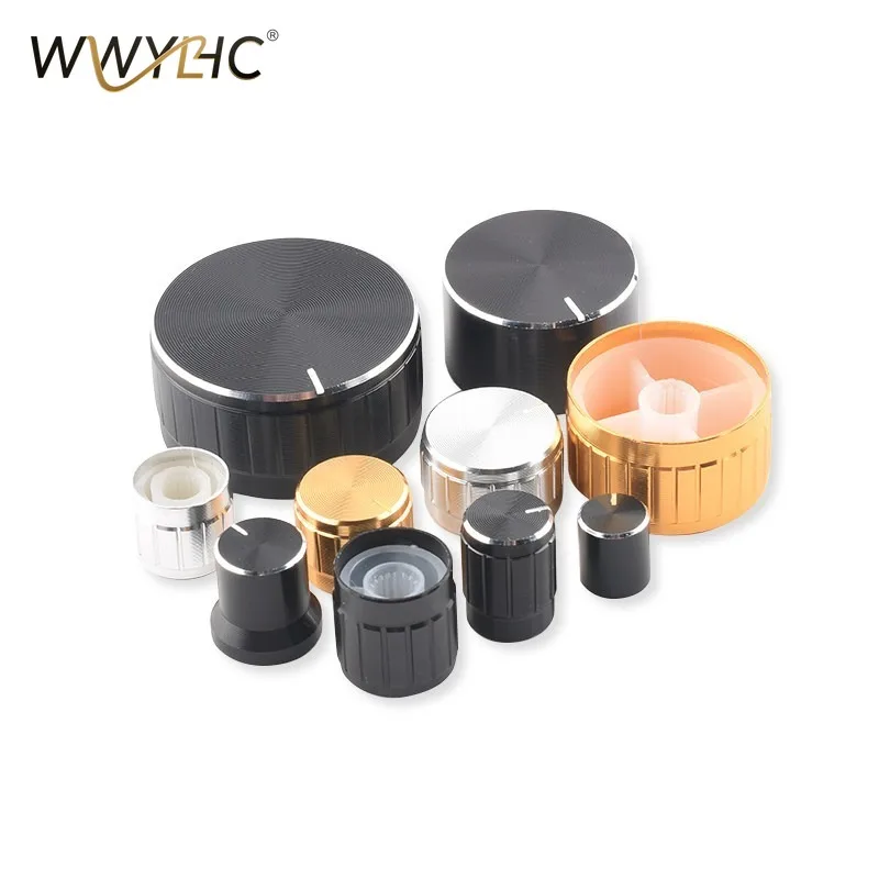 Suitable for Aluminum Alloy Knob Volume Amplifier Adjustment Knob Flower/D Axis Radio Potentiometer Knob Cap 6mm