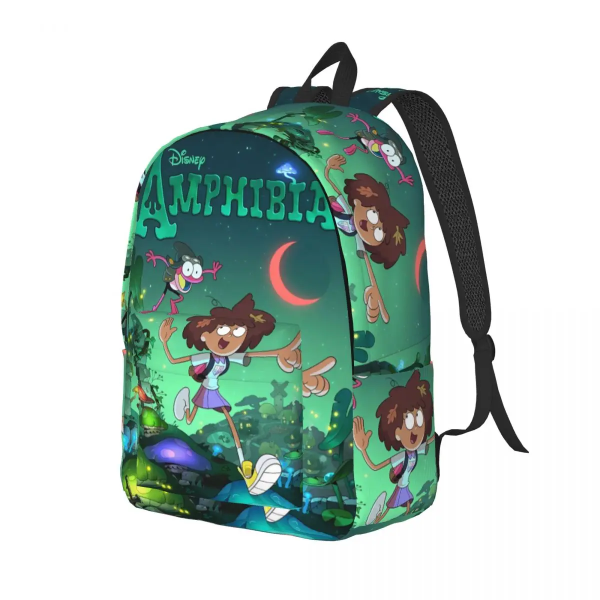 Amphibia Anne Boonchuy Fashion Backpack Sports Student Business Magic Cartoon Advanture Daypack for Men Women Laptop Canvas Bags