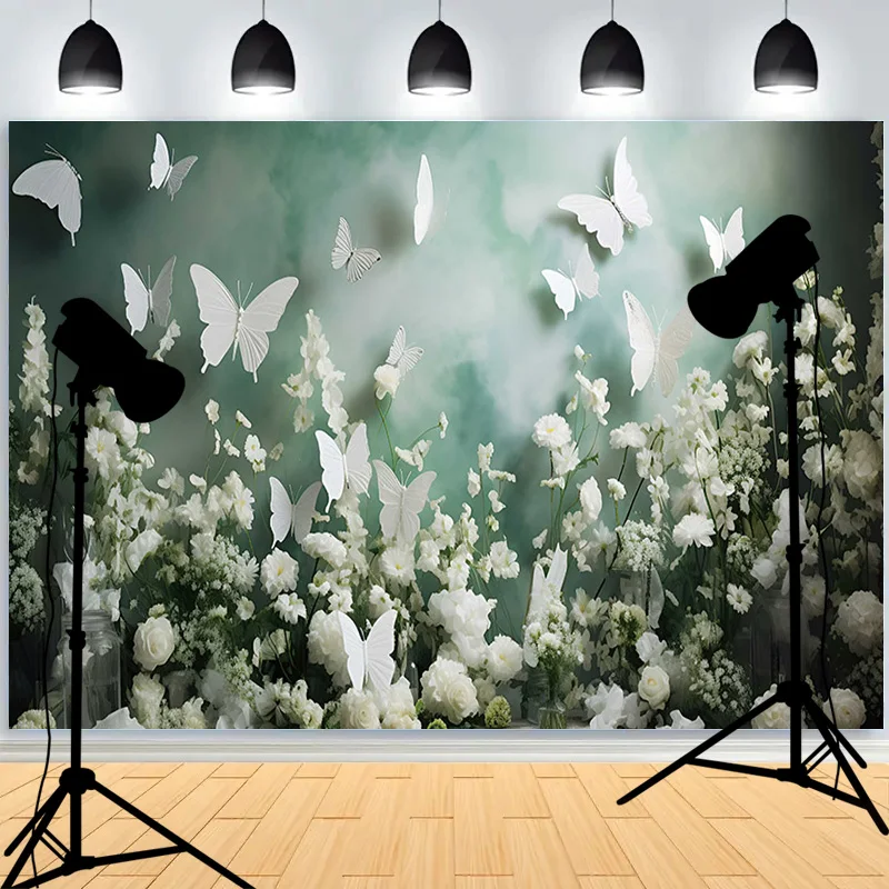 Castle Turret Ivy Cloud Wildflower Firefly Photography Background Enchanted Tree Rainbow Arch Brook Studio Backdrops CT-09