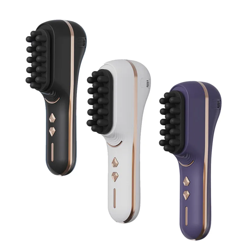 Electric Scalp Massage Comb Rechargeable Vibration Head Massager with Red Light Handheld Hair Scalp Massager for Head Relaxation