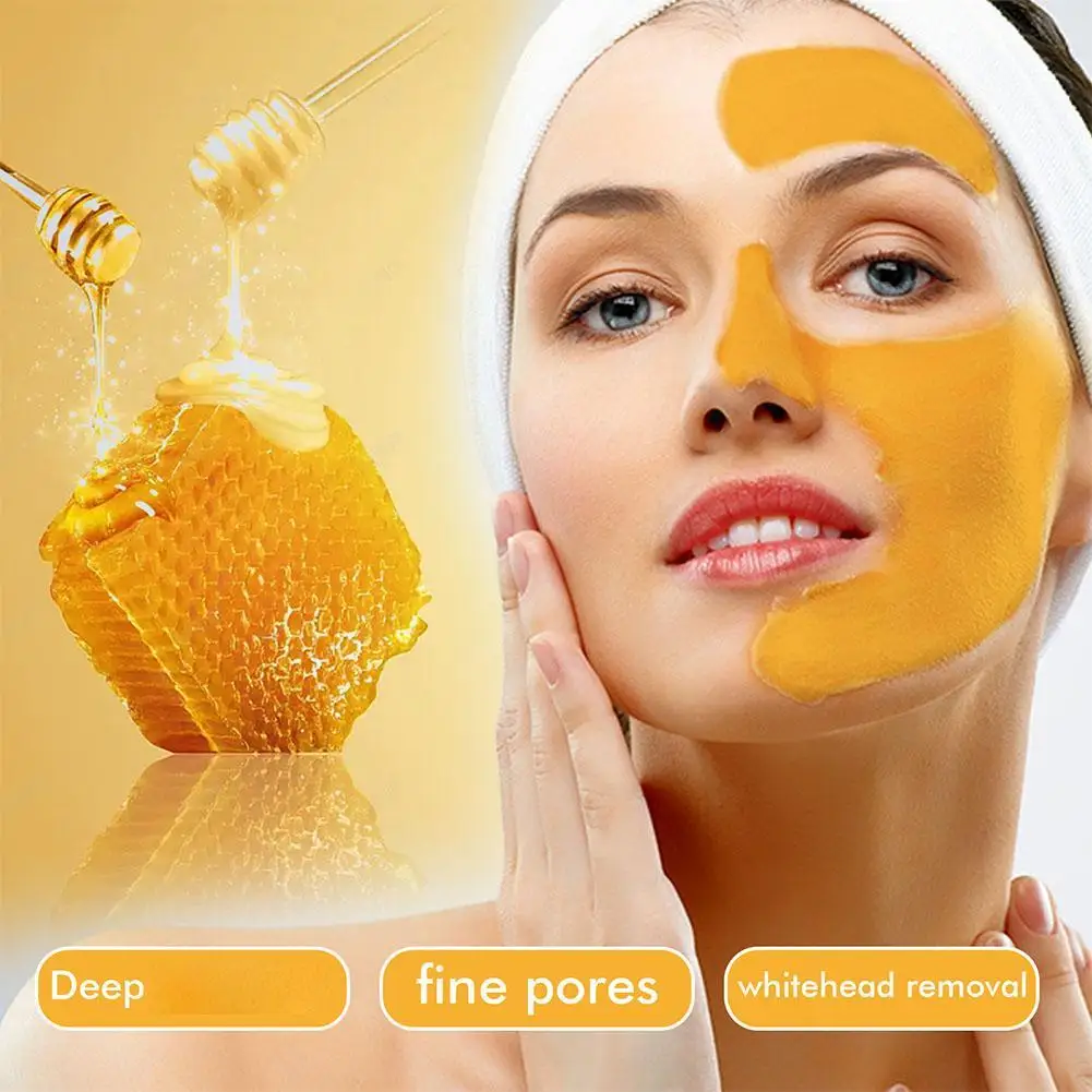 Natural Honey Tearing Mask Rejuvenating Lightens Dark Spots Shrink Pores Peel Off Facial Cleaning Skincare Treatment Facial Mask