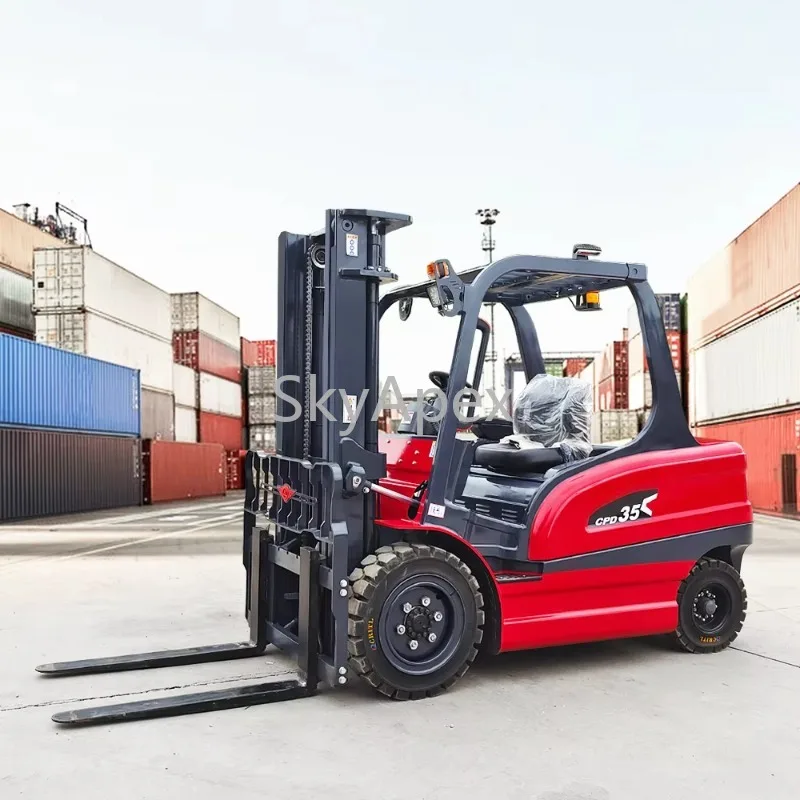 China Professional  Manufacturer  3.5-Ton Portable Electric Forklift With High Quality Lithium Battery For Warehouse Factory Use