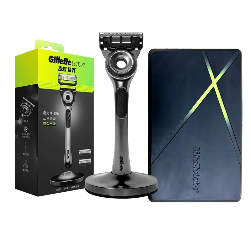 gillette-labs-razor-aurora-series-flexdisc-5-couches-lame-a-induction-rasage-barbe-rasoir-pour-hommes-avec-support