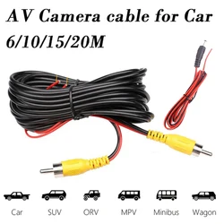 RCA Video Cable For Car Rear View Camera Universal 6/10/15/20 Meters Wire For Connecting Reverse Camera Car Multimedia Monitor