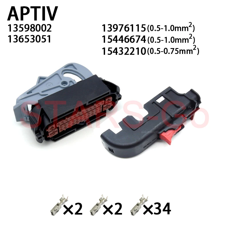 1/10SET 13598002 13653051 13976115 15446674 15432208 13976116 13976117 38P APTIV Delph Engine Computer Board Connector ECU Plug