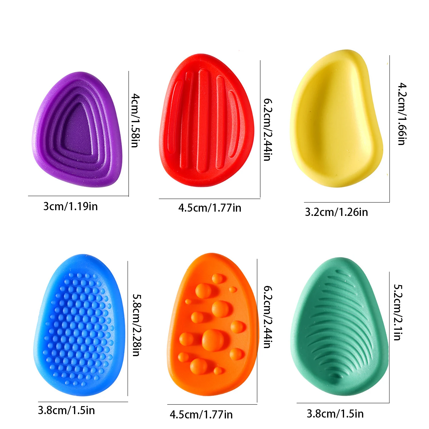 Fidget Toys Pietra sensoriale per bambini e adulti Allevia lo stress Pietra per preoccupazioni con texture morbida in silicone