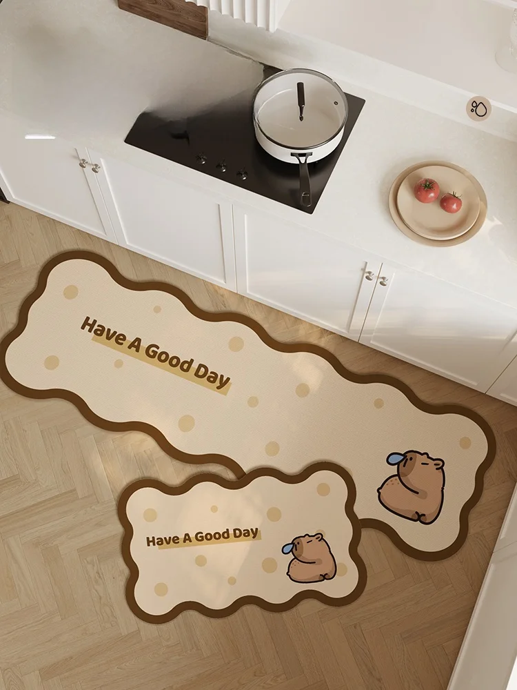 

Kitchen Long Anti-Slip Oil-Resistant Waable Silicon Dendroid Water Absorbent Door Mat Home Use 2024 Modern Simple Sle