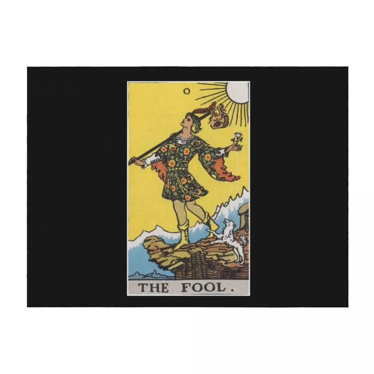 

Vintage Tarot Card #0 The Fool Throw Blanket bed plaid For Baby Bed Fashionable Flannel Fabric Blankets