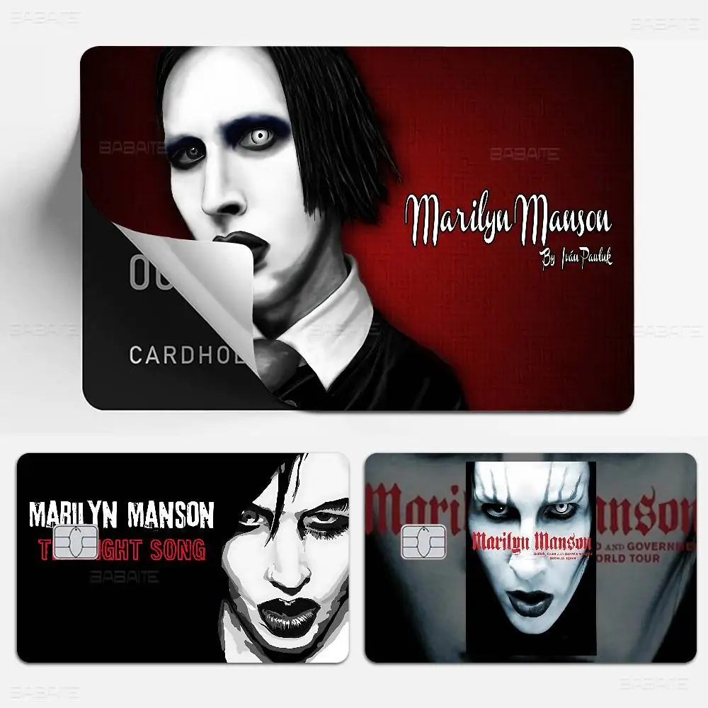 Classic Rock Band M-Marilyn M-Manson 100% Hot Sale Amine Credit Debit Bank Card Bus Card Film Skin Sticker