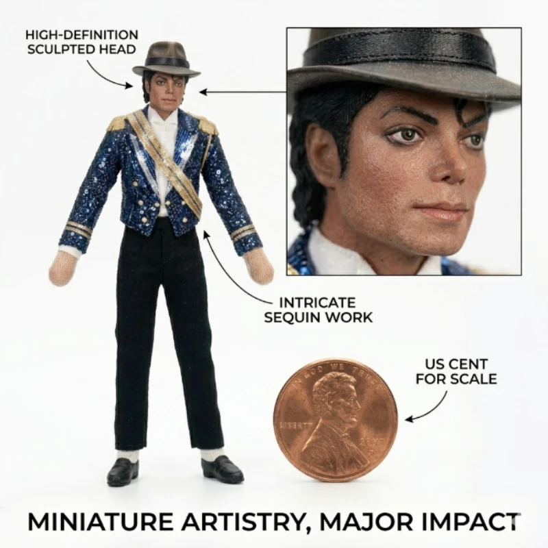 Nouvelle Poupée en Peluche Michael Jackson Anime, Figurine Articulée pour Décoration de Chambre, Accessoire de Cosplay, Cadeau