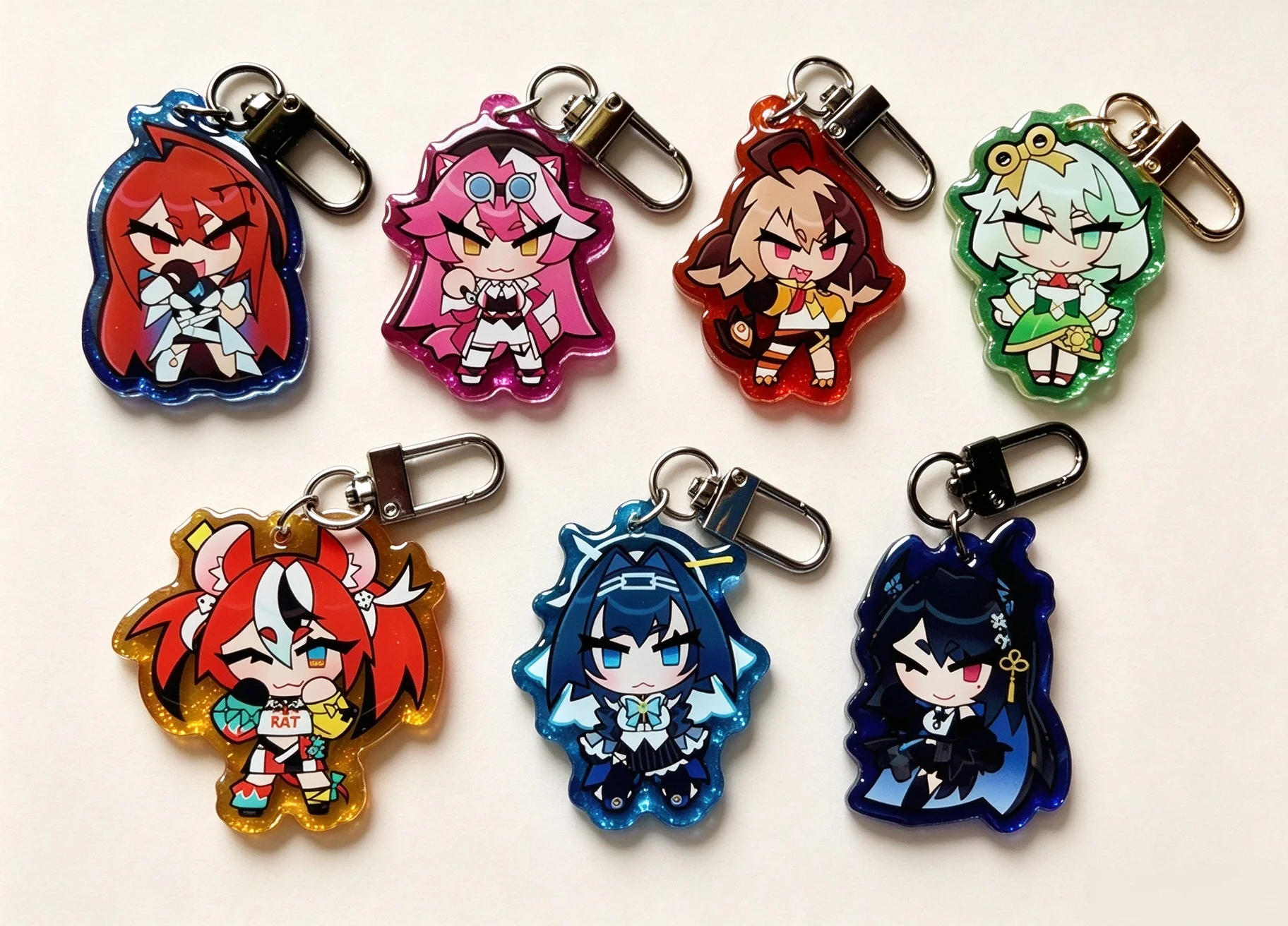 Hololive EN Advent Chibi 2 Inch Acrylic Keychains Bag Pendant