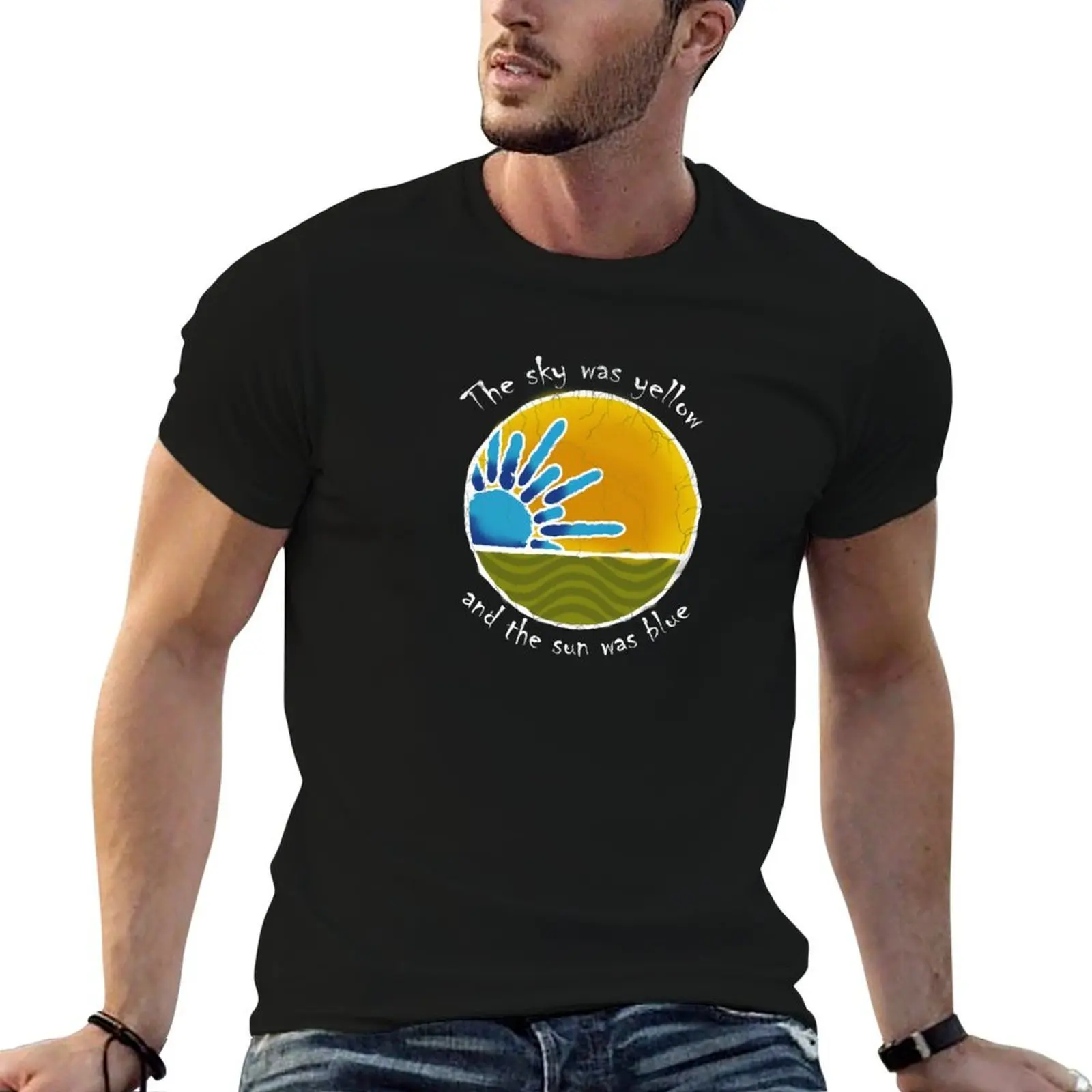 

Sky Yellow Sun Blue T-Shirt man t shirts for men man tshirt T-Shirt