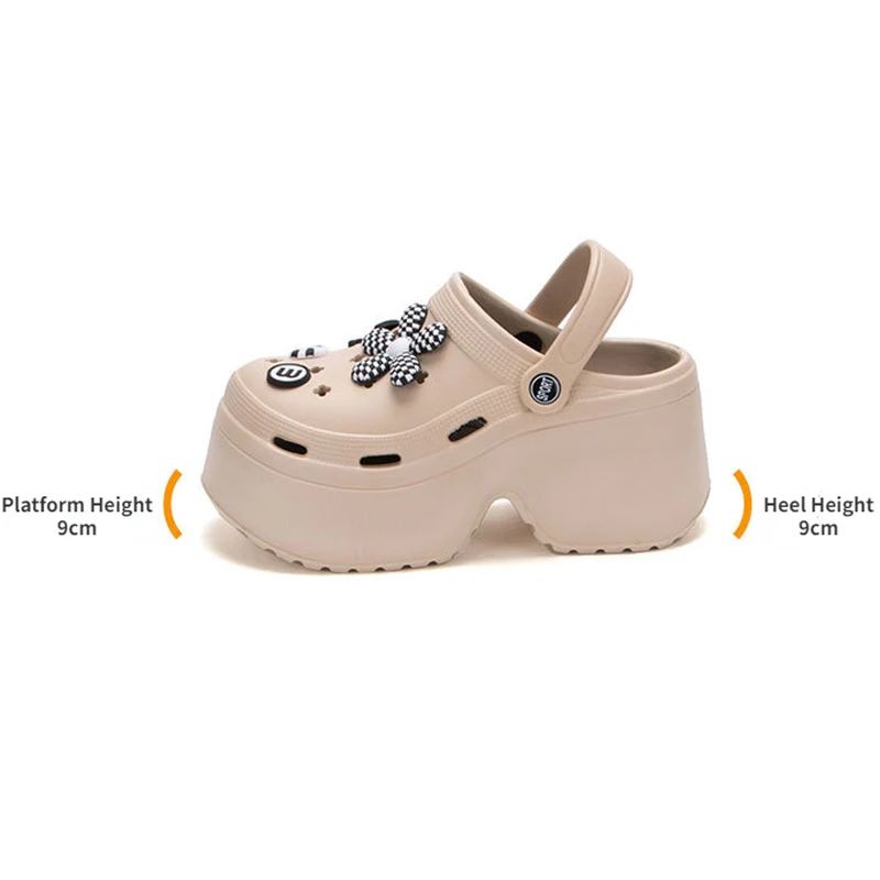 House Cloud Slipper Clog Woman charm Sandal Flip Flops Beach Bear Home Shoe High Heel Platform Female Slides Ladies Outdoor