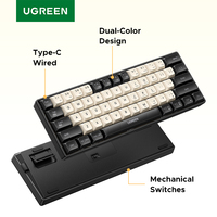 UGREEN Mechanical Keyboard 61 PBT Keycaps Wired Keyboard Russian/EN for Desktop Laptop Windows Mac OS Gaming