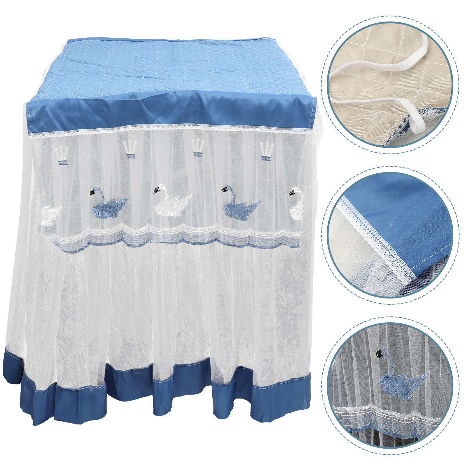 

Washing Machine Cover Decorative Embroidered Waterproof Dust Protector for Washer Dryer Laundry Appliance Household Use