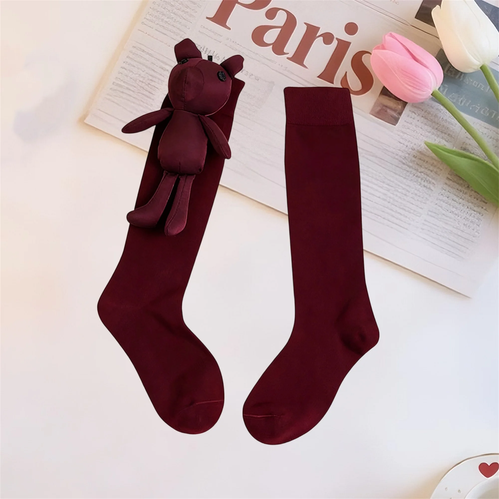 

Women s Over-the-Knee Socks Adorable Fashionable Vibrant Colorful Patterned Cat Stretchy Thigh-High Stockings