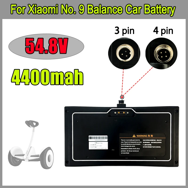 54.8V 4400mAh Li-ion Battery for Xiaomi Ninebot Segway Self-Balancing APP Control 3-Pin/4-Pin with BMS