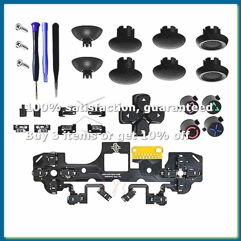 Micro-Switch Tactile Clicky Hair Trigger Kit+Joystick Cap for , A