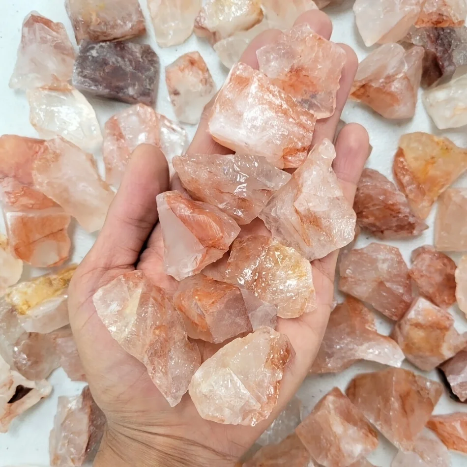 Natural Hematoid Quartz Rough Stone Raw Crystal Mineral Specimen For Collection Home Decoration DIY Jewelry Making view 4
