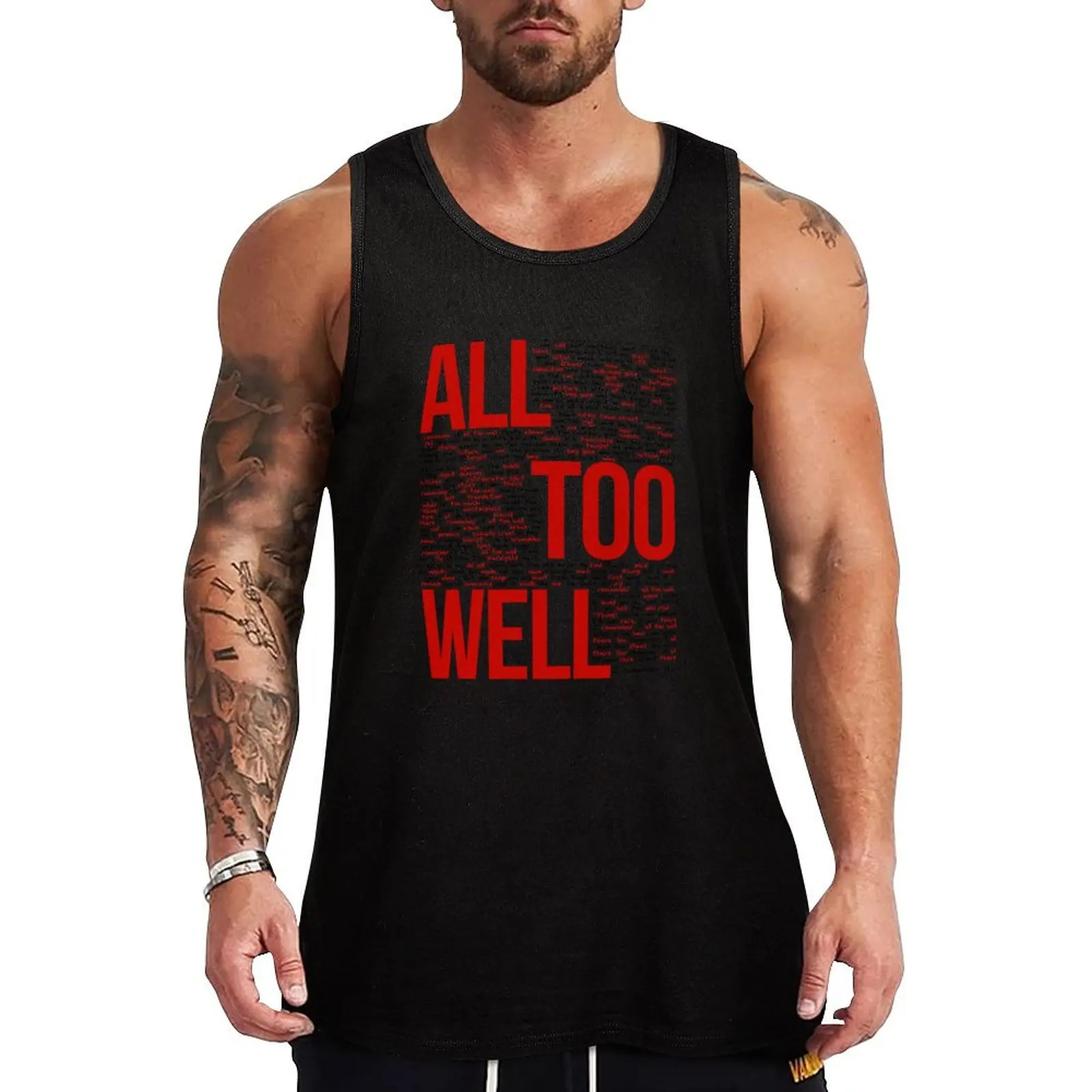 

All Too Well (all lyrics) in White Tank Top Male vest mens designer clothes cool things Men's gym t-shirt