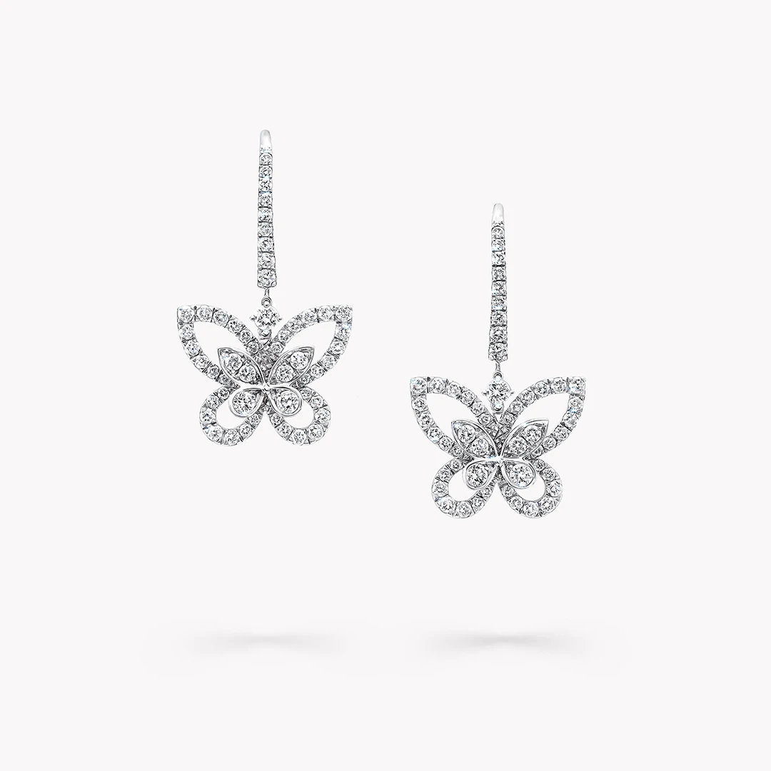 

MESSITOK Classic Fashion Jewelry S925 Sterling Silver Material AAA Zircon Butterfly Shaped Women's Earrings Gift