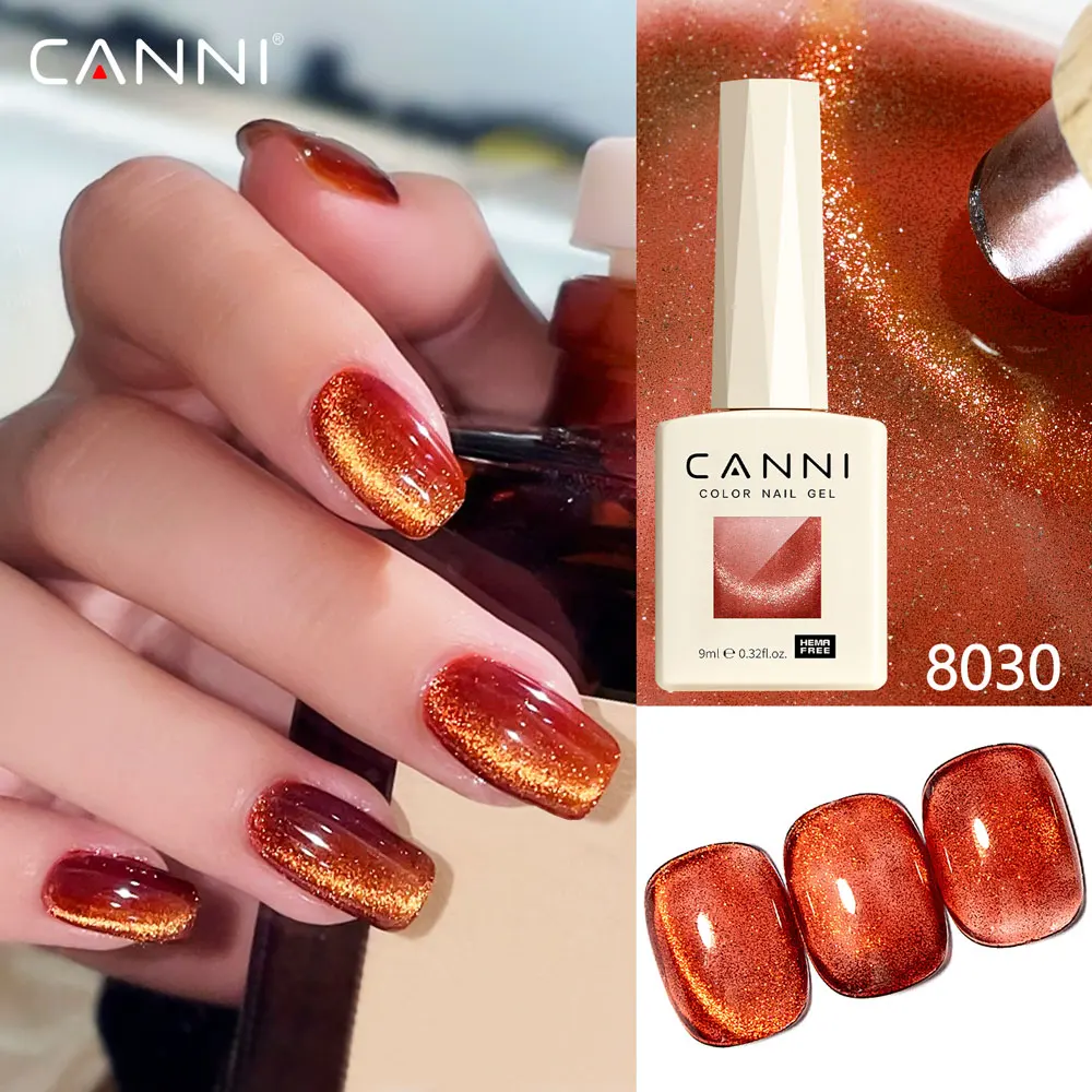 # 8047 CANNI Cat Eye Gel-Nagellack, TPO/Hemmenfrei, Soak Off UV-LED-Gellack, super glänzend, glitzernd, Diamant, semi-permanent, 9 ml – Detail 29