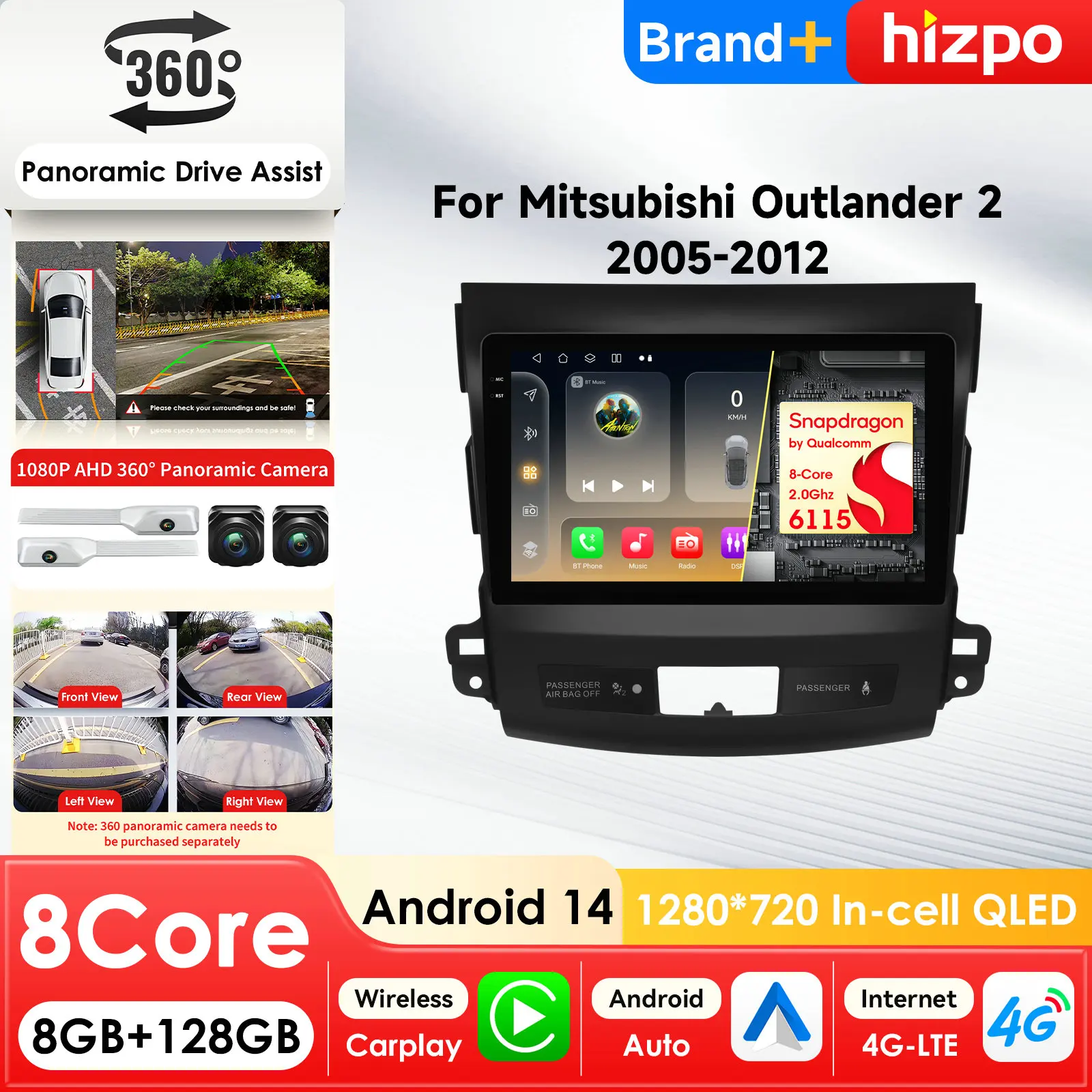 

Интеллектуальный мультимедийный проигрыватель с Android для автомобилей Mitsubishi Outlander XL 2, Peugeot 4007, Citroen C-Crosser с GPS, CarPlay и поддержкой 4G