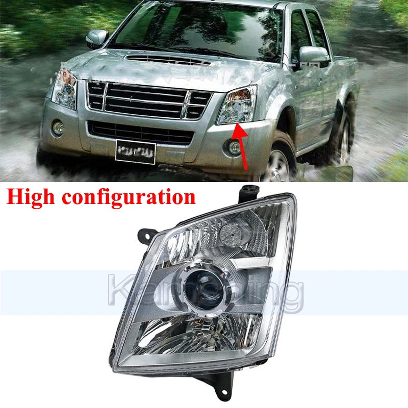 Kamshing High configuration Front Bumper Headlight For Isuzu D-MAX 2006 Pickup Front Headlamp Head Lamp Head Light