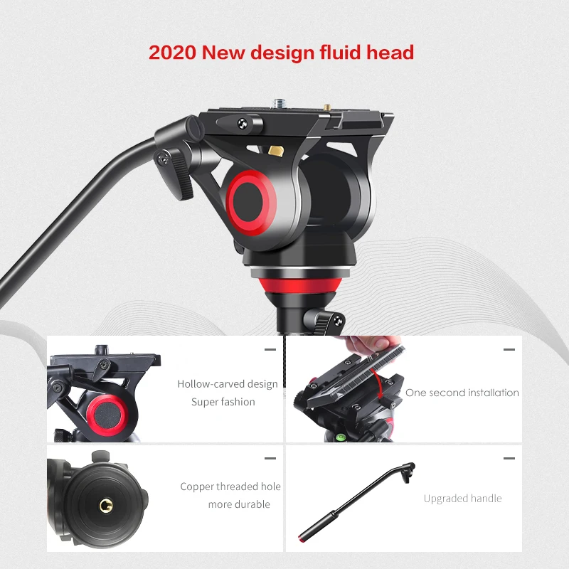 miliboo MUFP Carbon Fiber Lightweight Tripod Stand for Digital DSLR Camera 4 Section with Built-in Leveling Base 15° Tilt