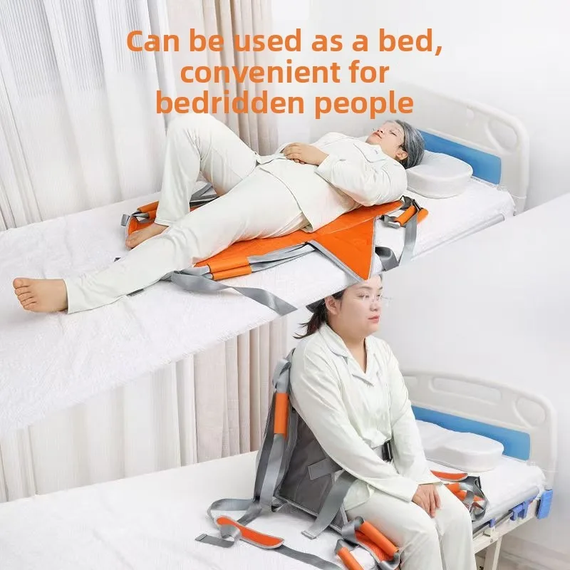 Multi-role Paralytic Patients Elder Transport Transfer Belt Simple Folding Stretcher Elderly Going Up Down Stair Chair Backrest