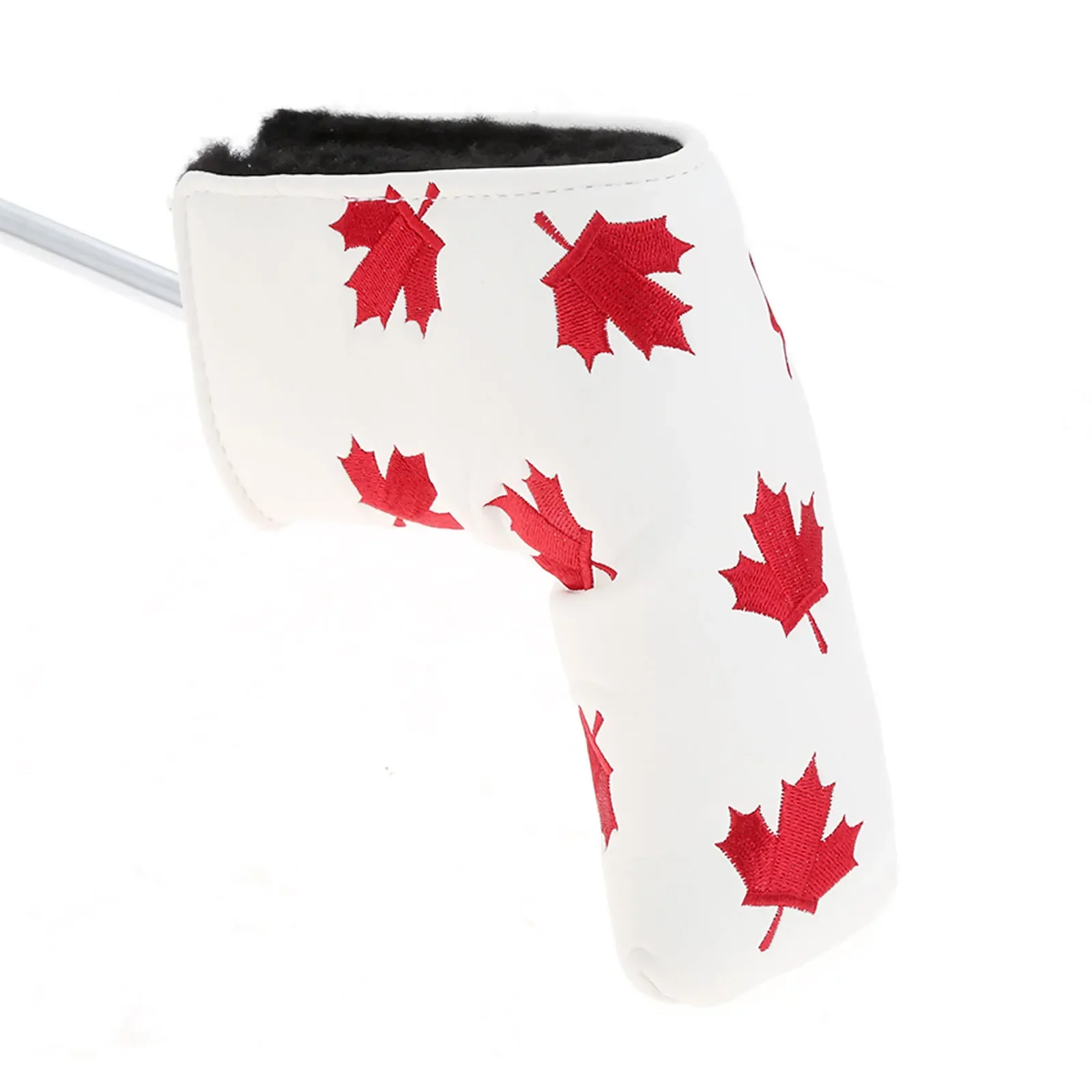 1 Pc Golf Canada Flag Red Maple Leaf Putter Head Cover Headcover PU Golf Head Covers Protection Set For Golf Blade Club Heads