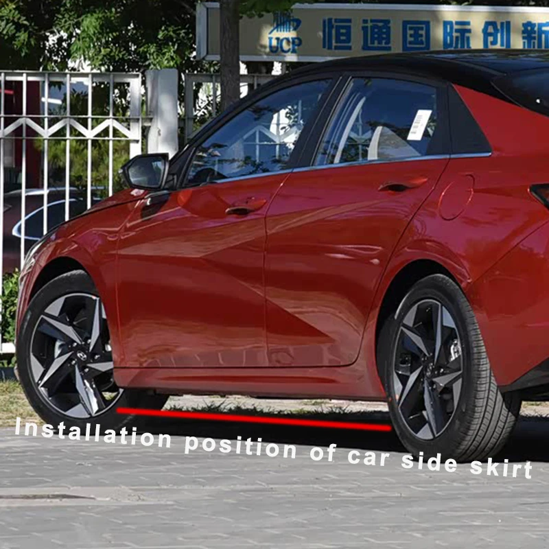 

Automotive Modification Parts Exterior Decoration Car Side Skirt Bumper Spoiler Splitter Protector For Hyundai Elantra 2013-2019