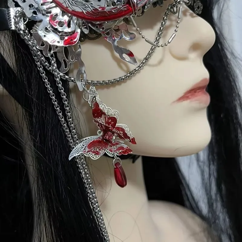 Anime Heaven Officials Blessing Tian Guan Ci Fu Hua Cheng Cosplay Eyeshade Eyepatch Butterfly Eye Mask Jewelry Costume Props view 6