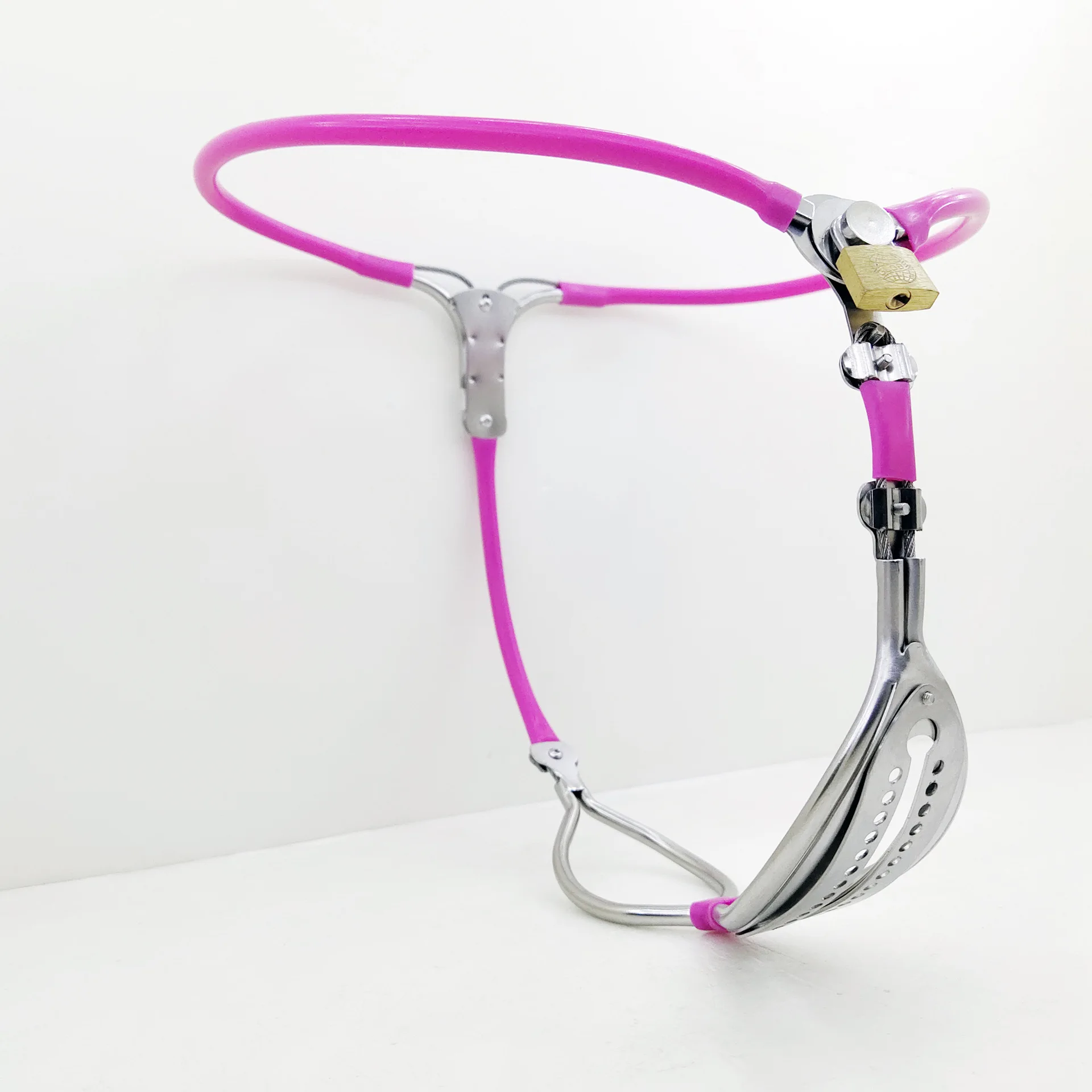 Female Chastity Belt Pants with Poop Hole Invisible Strap on Stainless Steel Chastity Device Underwear Bondage Sex Toy for Women - Image 4