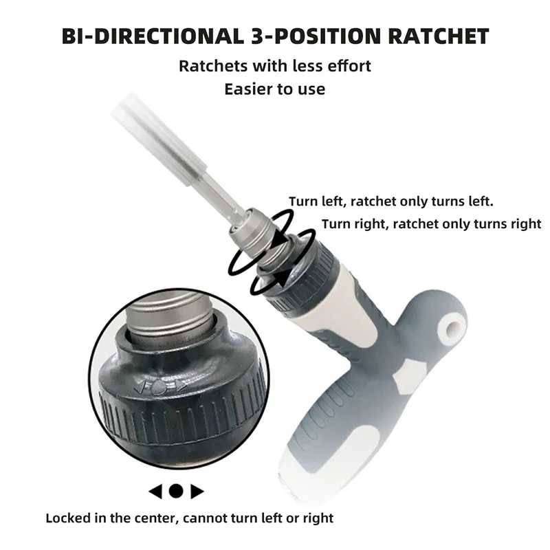 Set 41 In 1 Multi-Use Screwdriver Ratchet Set Retractable T-Handle Socket Bit Set Change Angle Tool Repair Tool