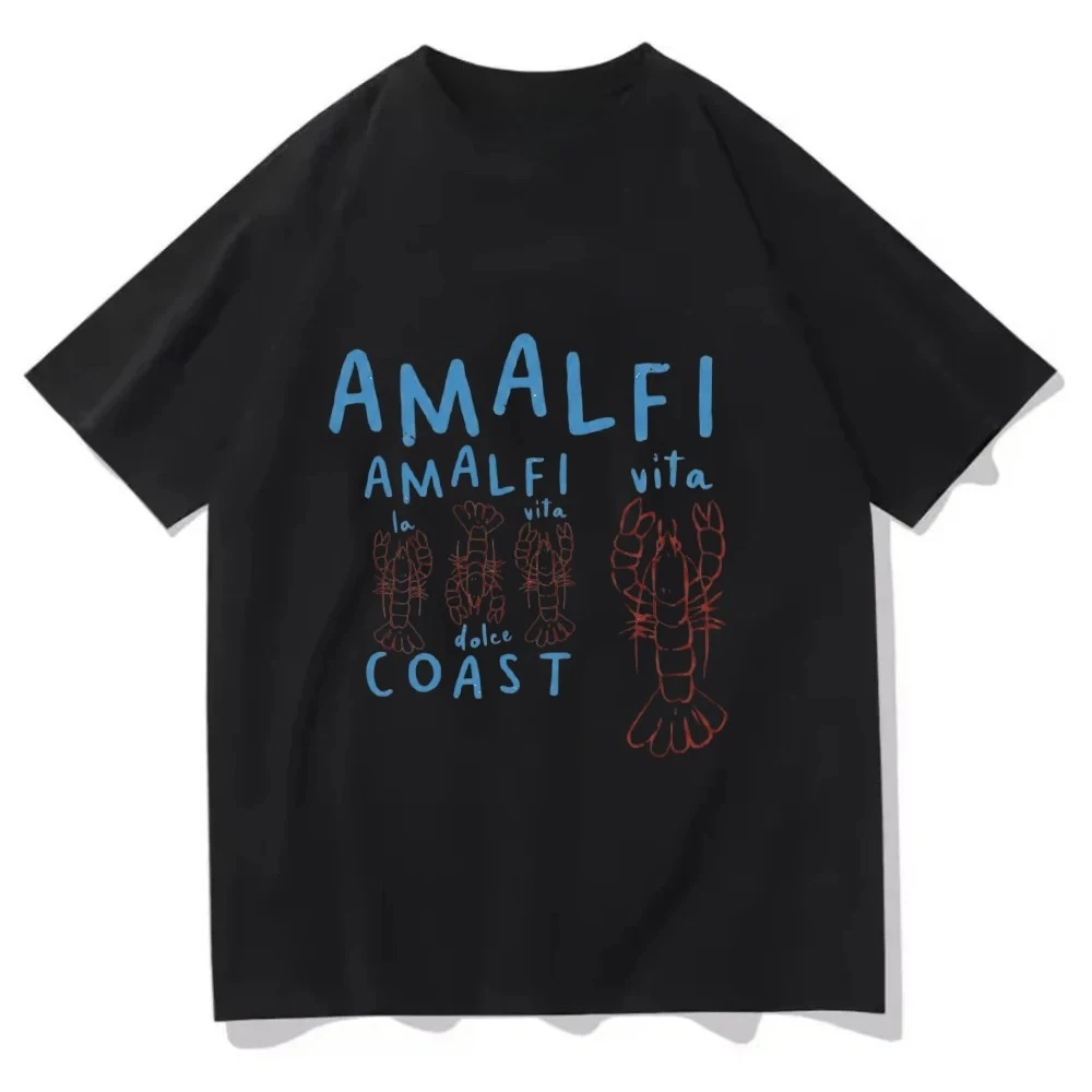 Amalfi Coast T Shirt Italy Lobster Graphic Tee Vintage Summer Beach Style Top Retro Aesthetic Clearance Sales for Woman Clothing