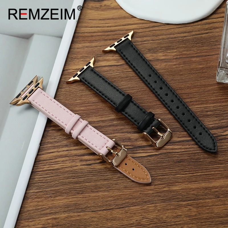 

Small Leather Wrist Bracelets for Apple Watch 1-10 SE Ultra 2 Women's Watchband 38mm 40mm 41mm 42mm 44mm 45mm 46mm 49mm Band