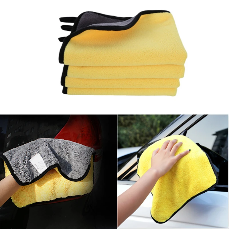 

5/10PCS Coral Velvet Thickened Car Wash Towel Double Sided Velvet Car Wash Towel Not Easy to Lose Lint Highly Absorbent