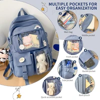 New Cute Nylon Backpack Suitable for Young Girls, Female Students, and Ladies, Multi-Pocket Student Backpack 2
