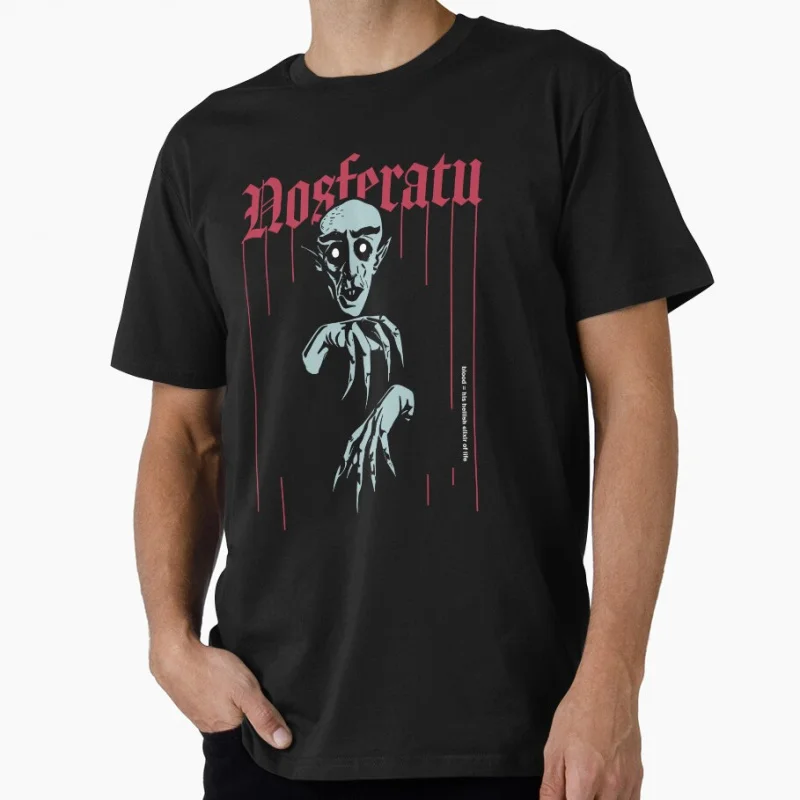 

Nosferatu Movie Blood 80s Gothic Horror Vampire Scary Halloween Gift T shirt Large size Tops S-6XL 100% cotton printed Clothes