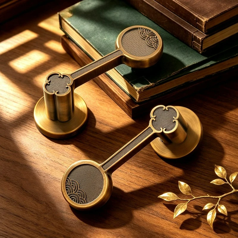 Chinese Retro Bedroom Office Lock, Light Luxury, Simple, Universal, Living Room, Conference Room Split Lock
