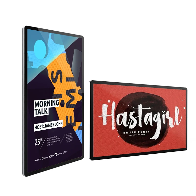 Layar Display Iklan Digital Signage LCD Interaktif Android 32 Inci untuk Pemasangan di Dinding