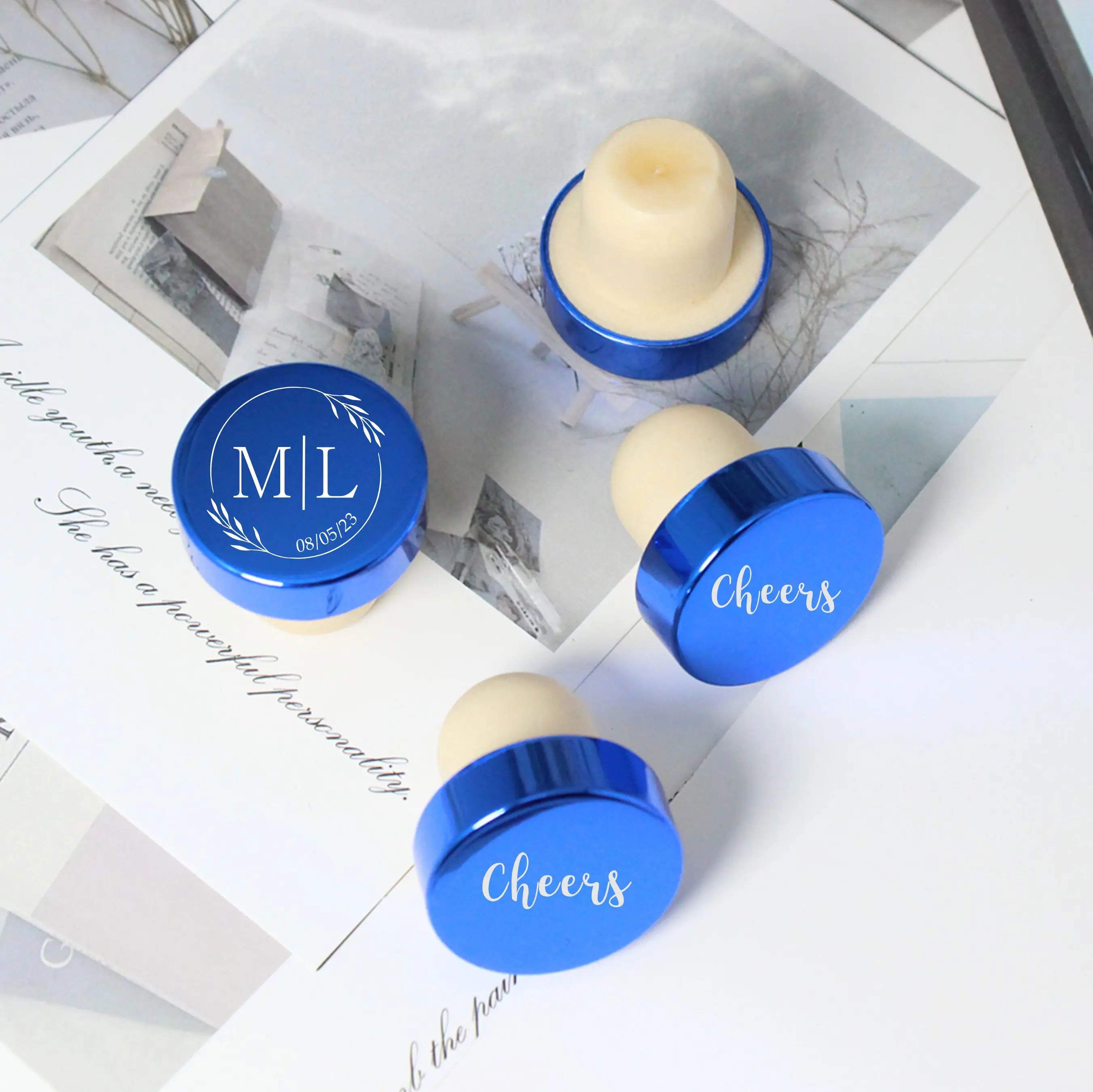 

20/30/100 шт. персонализированные пробки для ментального вина, пробка для бутылок на заказ, алюминиевая пробка Т-образной пробки, свадебные сувениры